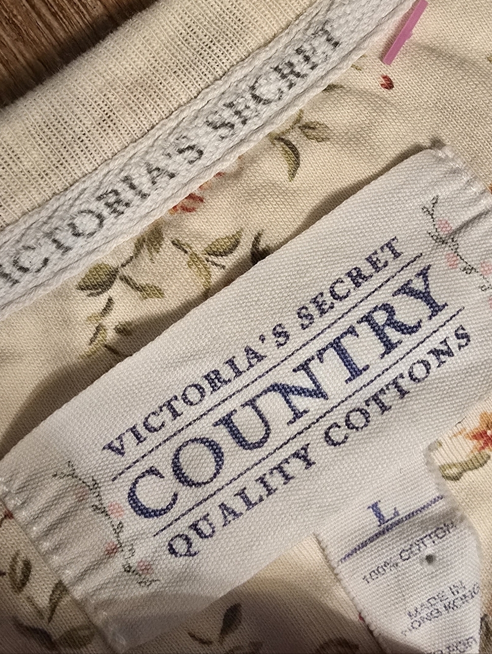 Vintage Victoria's Secret Country Floral Cotton Tank Top Sleep Dress L - Picture 7 of 7